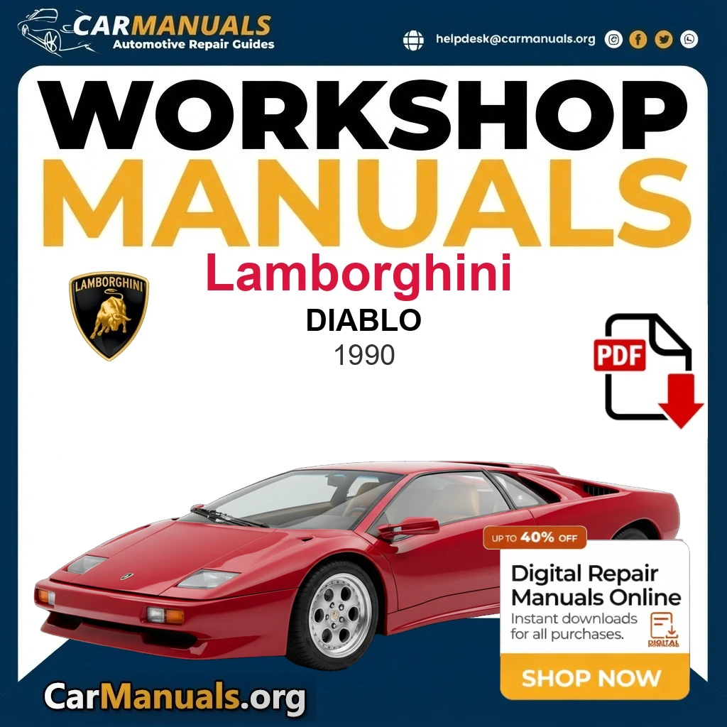 Lamborghini Diablo 1990 Workshop Manual