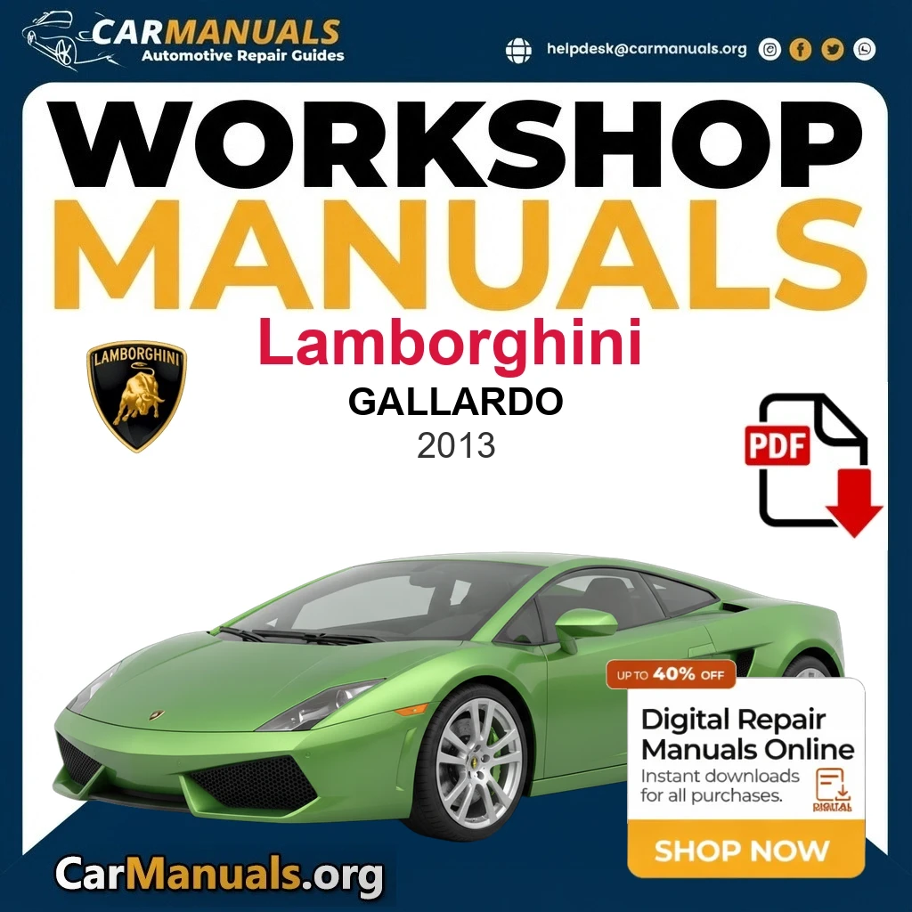 Lamborghini Gallardo 2013 Workshop Manual